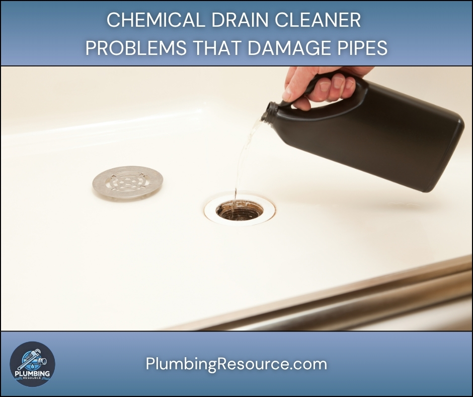 Chemical Drain Cleaner Problems That Damage Pipes
