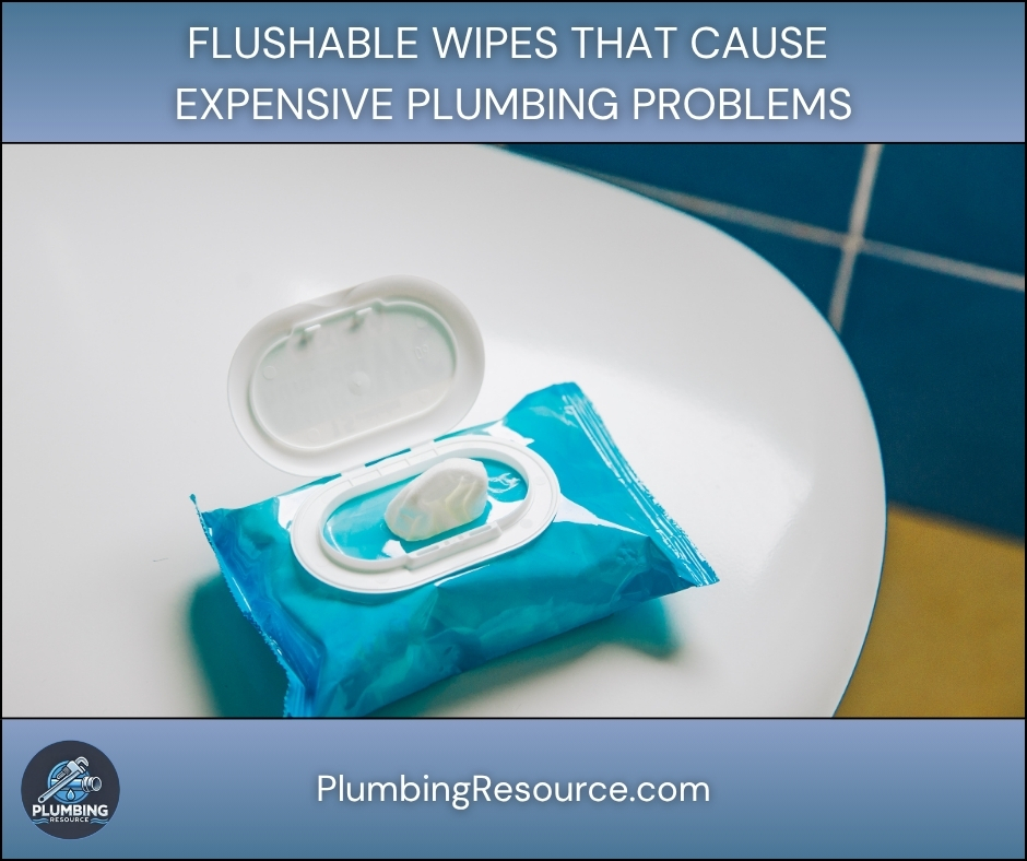 Flushable Wipes That Cause Expensive Plumbing Problems