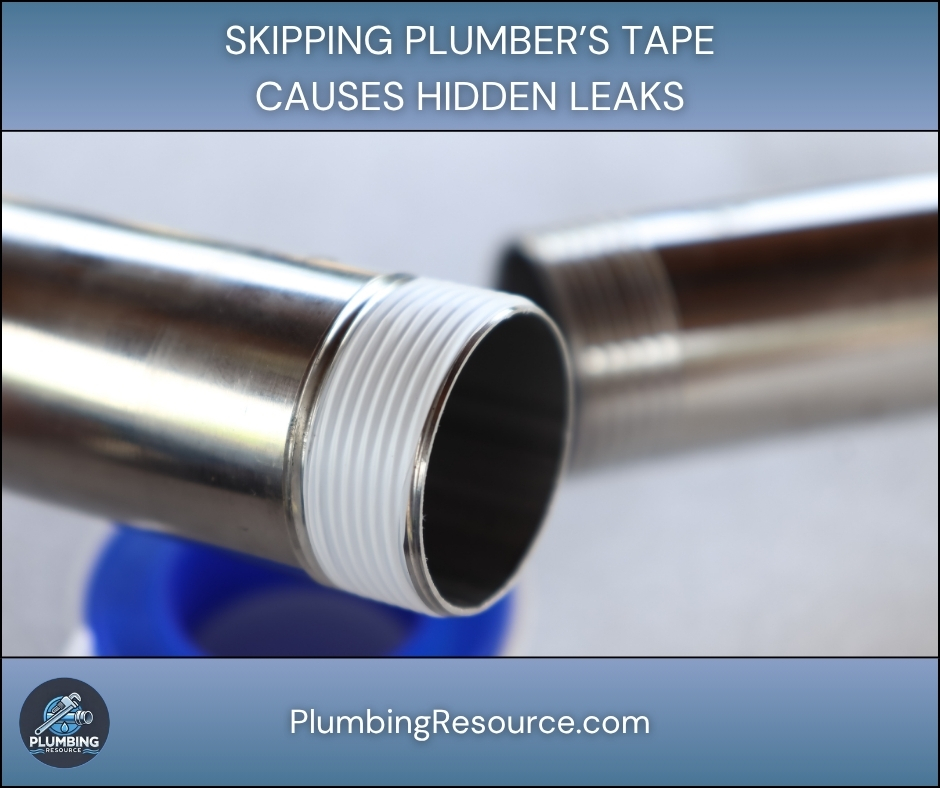 Skipping Plumber’s Tape Causes Hidden Leaks