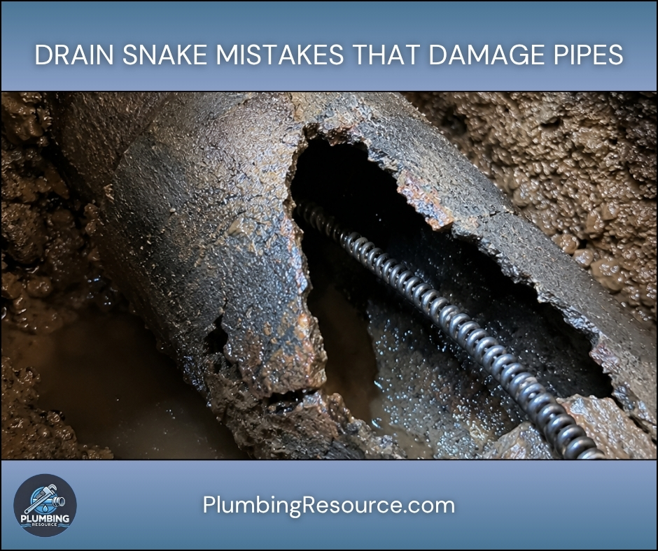 Drain Snake Mistakes That Damage Pipes