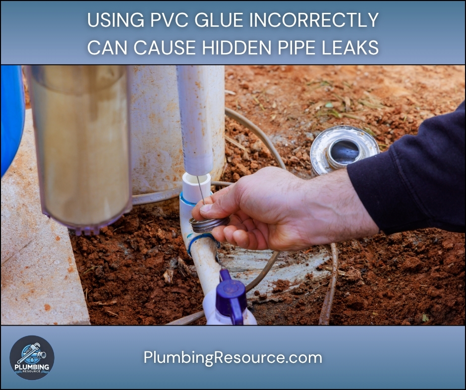 Using PVC Glue Incorrectly Can Cause Hidden Pipe Leaks