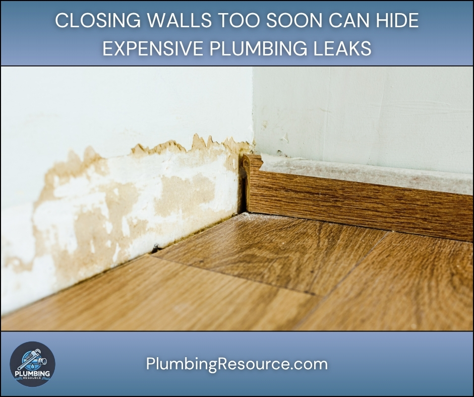 Closing Walls Too Soon Can Hide Expensive Plumbing Leaks